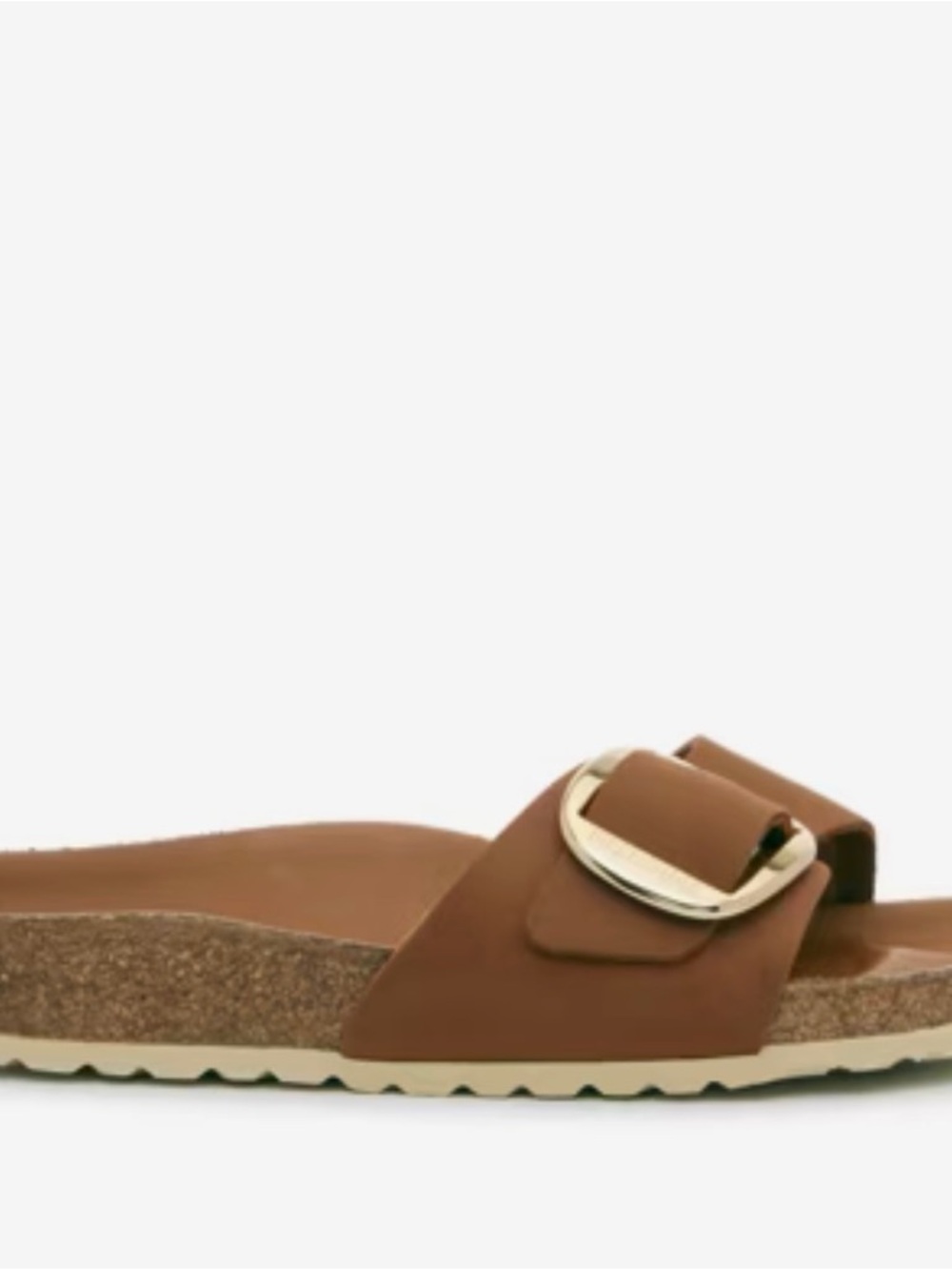 Birkenstock Brown Slide Sandals with Gold Buckle BRAND NEW IN STORES NOW!!
